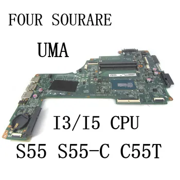 Pre Toshiba Satellite S55 S55-C C55T S55T-C Prenosný počítač Doska s I3-4005U/I5-5005U/I5-5200U CPU DABLQMB16B0 A000395320