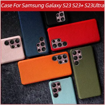 Puzdro Pre Samsung Galaxy S23 Ultra,S23 prípade,S23 plus prípade SM-918 prípade originálne kožené puzdro