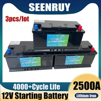 3ks/veľa Vysoká Bezpečnosť 2500A Začína Batérie 12V Lifepo4 Lítium Železa Naštartovaní Bateria 4.0 3.0 L L 2,0 L Benzín, Diesel autá Autá