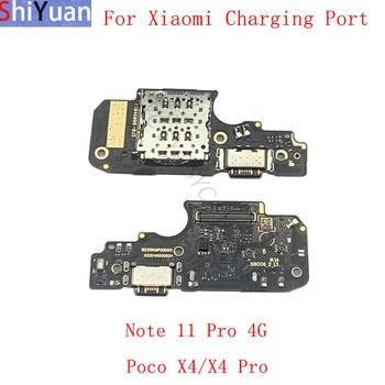Nabíjanie pomocou pripojenia USB Port Konektor Rada Flex Kábel Pre Xiao Poco X4 Pro 5G Redmi Poznámka 11 Pro 4G Sim Karty, Čítačky, Náhradné Diely