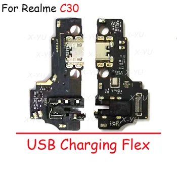 Pre OPPO Realme C30 USB Nabíjanie Rada Dock Port Flex Kábel Opravy Dielov