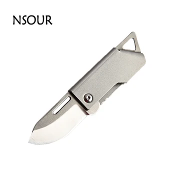 D2 Čepeľ Z Nerezovej Ocele Tvorí Nôž Outdoor Camping Sebaobrany Núdzové Survival Nôž Skladacie Prenosné Keyknife
