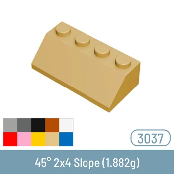 20 Ks / Veľa DIY Stavebné Bloky 45° 2x4 Svahu Veľkosti Kompatibilné S 3037 Plastové Hračky pre Deti