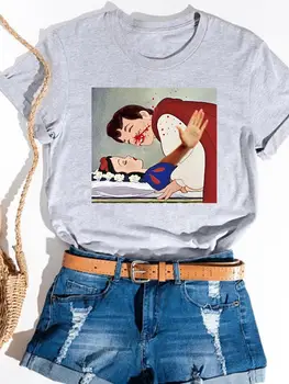 Disney Tričko Ženy Princezná Dovolenku Ženskej Módy Roztomilé Sladké Krásne Kreslené Oblečenie Top Oblečenie Bežné Grafické T-shirts
