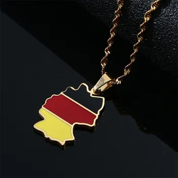 Deutschland Mapu Vlajka Náhrdelník Prívesok pre Ženy, Dievčatá, Nemecko Šperky nemecký