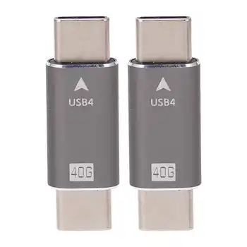 Mini USB napájací Adaptér USB C Samec Samec Adapte 40Gbps Vysokom Rozlíšení pre Pc