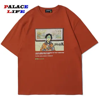 Hip Hop Streetwear T Shirt Mužov Japonské znaky Kanji Anime Chlapec Print T shirt Harajuku Bavlna Krátky Rukáv Topy Tees 2023 Lete