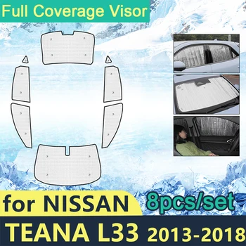Úplné Pokrytie Slnečníky Na Nissan Teana L33 2013~2018 Auto Na Ochranu Pred Slnkom Windshields Bočné Okno Clonu Shaby Príslušenstvo 2015 2016
