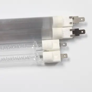 2Pieces Mikrovlnná Rúra Quartz Svetlo Vlna Vykurovacie Rúrky 110V 400/500w Transparentné sklo Príslušenstvo 21-29 cm spotrebič