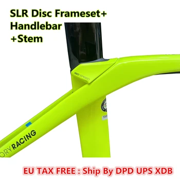 Žiarivkové svetlo Zelená PROJECTONE SLR Rámy Disk Carbon Road Bike T1000 Frameset Kormidlo Kmeňových Lode Tým, DPD, UPS XDB Pre EÚ
