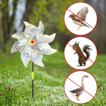 10pcs Vták Repeller veterný Mlyn Spinner DIY Vtákov Odstrašujúci Farebné Pinwheels Pre Vonkajšie Záhradné Kosačky na Dvore Dekorácie