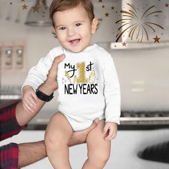 Môj Prvý Nový Rok Oblečenie Novorodenca Dieťa, Chlapec, Dievča Nový Rok Oblečenie List Bavlna Detské Oblečenie Baby Boy Oblečenie 12 Mesiacov