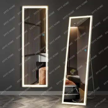 dĺžka zrkadlo, Veľké poschodí/závesné Zrkadlo s LED Svetlo, Silné a Robustné, pre obývacie Izby, Spálne, Nábytok