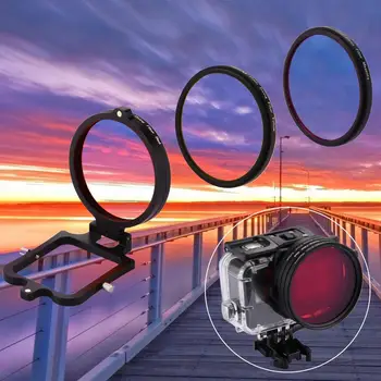 58mm Žltá + Červená + Fialová Potápanie Objektív Filter pre GoPro HERO7 Black/6 /5