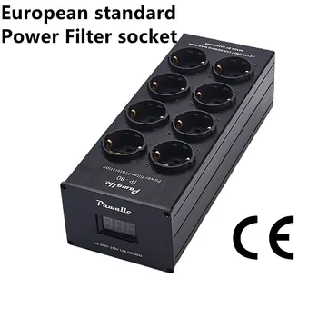 EÚ power filter 8-bitový výkon čistička zásuvky pozlátené medi mezonetový 2-stupňový filter 3000W 15A