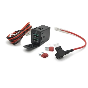 Port USB Rozhranie Adaptér QC 3.0 Nabíjačku Telefónu Rýchle Nabitie Dual USB Zásuvky Príslušenstva pre Nissan XTRAIL Tiida