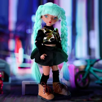 30 cm Planktón Bábika - Modré vlasy 360° kĺby Pohyblivé dievča vymeniteľné bábiky hračky pre deti prekvapenie darčeky pre chlapcov a dievčatá