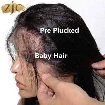 Brazílsky Remy Vlasy, Telo Vlna Čipky Uzavretie 13x4 Ľudské Vlasy Rovné Vlasy Čelnej Uzáver S Baby Vlasy Transparentné Uzavretie Len
