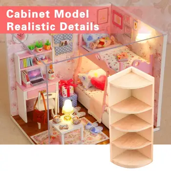 Geniálny Skriňa Model Hladké domček pre bábiky Skrinka Vysoká Simulácia DIY 1:12 Pomer Miniatúrne Nábytok