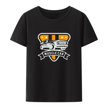 Retro Auto Logo Design Template Print T Shirt Muži Ženy Street Móda Voľný čas Topy Lete O-krk, Pohodlné, Priedušné Tričko