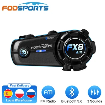 Fodsports FX8 VZDUCHU Prilba Komunikačný Headset Motocykel Nepremokavé palubného telefónu Bluetooth 5.0 FM Rádio, 3 Stereo Zvukové Efekty