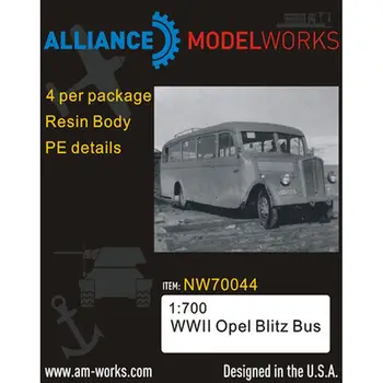 AM-FUNGUJE NW70044 1/700 druhej svetovej VOJNY nemecká Blitz Bus (4pcs) - Upgrade Nastaviť Detail