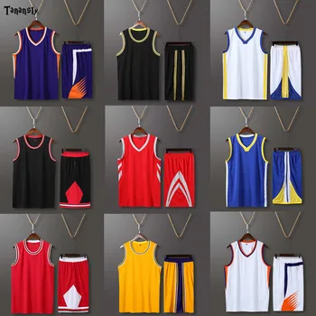Vlastné Basketbal Jersey Sada pre Mužov Detský Klub College Tím Profesionálne Školenia Basketbal Uniformy Vyhovovali Rýchle Športové oblečenie Suché