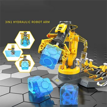 Veda Experiment Hydraulické Robot Mechanické Rameno Diy 3In1 Zmontované Preskúmať Deti Inžinierstva Vzdelávacie Hračky Nastaviť pre Deti