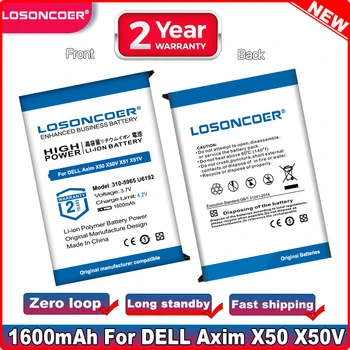 LOSONCOER 1600mAh Pre DELL Axim X50 Axim X50V Axim X51 Axim X51V 310-5965 U6192 Batérie