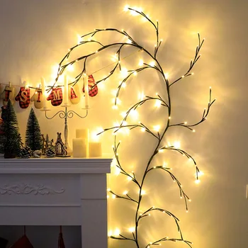 Vína s Svetlá, 72 Led 8.2 FT Biela Guľa Konáre Stromov String Svetlá DIY Medený Drôt Vinič, Svetlá, Vianočné Dekorácie Svetlá