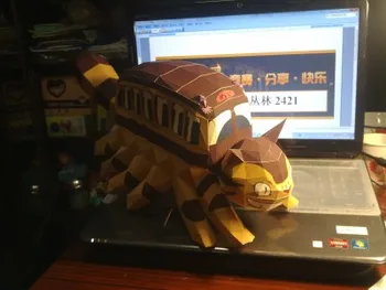 Hayao Miyazaki Chinchilla Autobus Jemné Verzii 3D Diy Papier Model