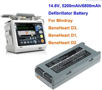 GreenBattey 5200mAh/6800mAh Defibrilátor Batérie LI24I001A, LI24001A pre Mindray BeneHeart D1, BeneHeart D2, BeneHeart D3