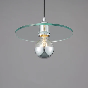 Bauhaus číre sklo visí lampa moderného kreatívneho chrome reštaurácia, bar, kaviareň prívesok svetlo spálňa posteli pozastavenie svietidlo