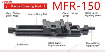 SUNWAYFOTO MFI-150 MFI-150s Posúvač Kamery Fotografovanie Makro so Zameraním Železničnej Jazdca Vydanie Platne Držiaka 7 kg Zaťaženie