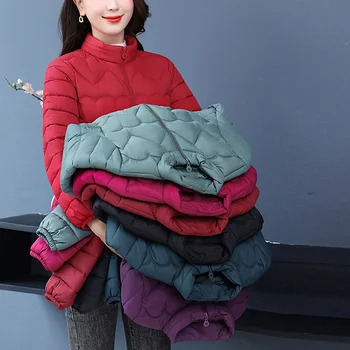 Jeseň Zima Ženy Bavlna Bundy 2023 Nové Príležitostné Coats Módne Slim Teplé Parkas farbou Outwear