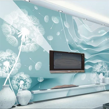 wellyu Moderný minimalistický 3D priestor púpava stenu vlastné veľké nástenné tapety abstraktných de parede para quarto abstraktných nástenná maľba