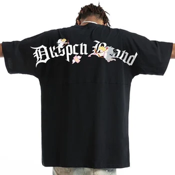 West Coast American High Street Bežné Okrúhlym Výstrihom, Krátke rukávy T-shirt Lete Bavlna Voľné Chicano Tetovanie hip-hop Oblečenie pre Mužov