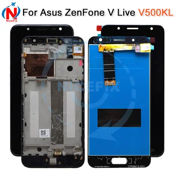 5.0 inch Pre Asus ZenFone V Live V500KL LCD Displej Digitalizátorom. Dotykový Panel Obrazovky Montáž Na Asus V500KL LCD s rámom