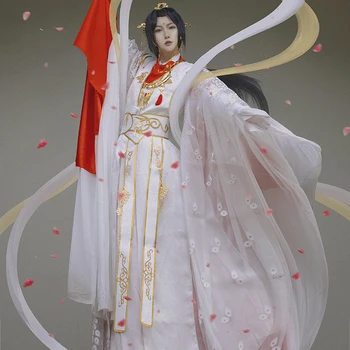 Nebo zamestnanca Požehnanie Xie Lian Cosplay Kostým Korunný Princ Yueshen Svadobné Šaty Žena Muž Čínsky Hanfu Oblečenie Parochňu