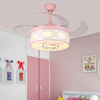 Detská izba Doraemon neviditeľné ventilátor lampa rodina spálne, obývacia izba, jedáleň, jednoduchý chlapec, stropný ventilátor lampa