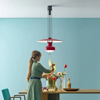 Strečing lietajúci tanier, reštaurácia prívesok lampa dizajnér tvorivé stolná lampa na čítanie Nordic retro bar, výťah prívesok svetlo