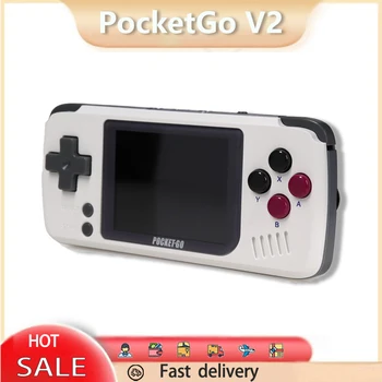 Retro PocketGo V2 herné konzoly s 2,4-palcovým displej a 32G TF kariet multi simulátor NES/VOP/SNES/SMD PS1 herné konzoly