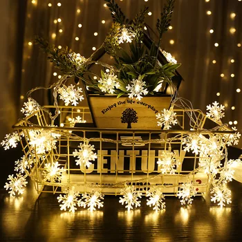 3M Vianočný Stromček snehové Vločky LED Reťazec Ľahké batériové Víla Garland Dekorácie pre Domov Strán, Svadby, Garden Dekor