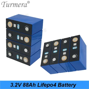 Turmera 3.2 V 88Ah Lifepo4 Nabíjateľná Batéria Lítium Železa Fosfát Bunky pre 12V 24V 48V Neprerušené Napájanie 8Piece/Veľa