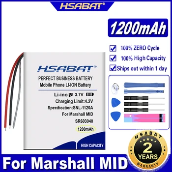 HSABAT SR603040 1200mAh Batéria pre Marshall STREDNÉ / Veľké II 2 / Hlavné III 3 / Headset SR603040 Batérie