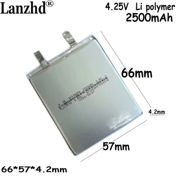 4.35 V Polymer lithium batérie 2500MAH vysoká Pre mobilný telefón vstavaný elektromagnetický sacie plnenie banky 425766