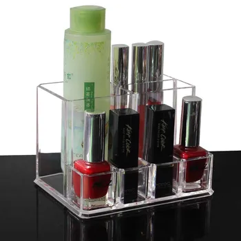 Kreatívne Transparentné Rúž Úložný Box Crystal Akryl protiprachová Kozmetické Bavlnenou handričkou Box Kozmetické Dokončovacie Úložný Box