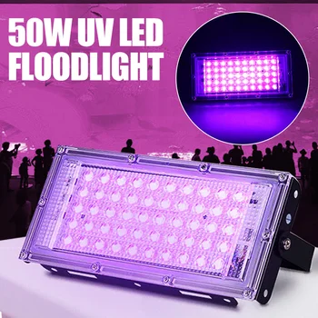 50W Ultrafialové Strana Svetlo High Power LED Svetlomet Nepremokavé Ultrafialové Party DJ Domov UV Flood Light