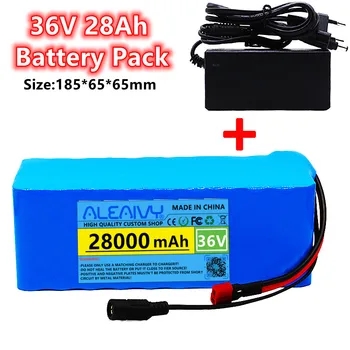 36v lítium-iónová batéria 37v 28Ah 1000w 10S3P Li ion Batérie Pack Pre 42v E-bike Elektrické požičovňa Skútrov s BMS + Nabíjačka