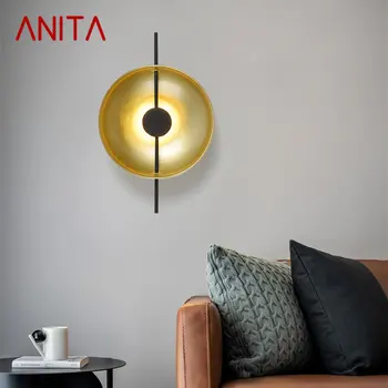 TEMAR Nordic Interiéru Zlato Nástenné Svietidlo LED, 3 Farby Moderné Jednoduché Kreatívne Sconce Svetlo pre Domáce Obývacia Izba, Spálňa Decor